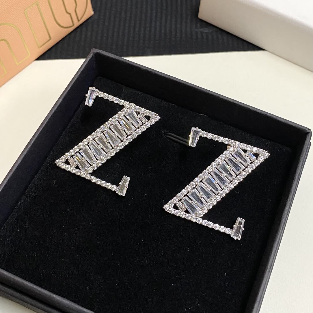 Miu Miu Z-shaped Earrings